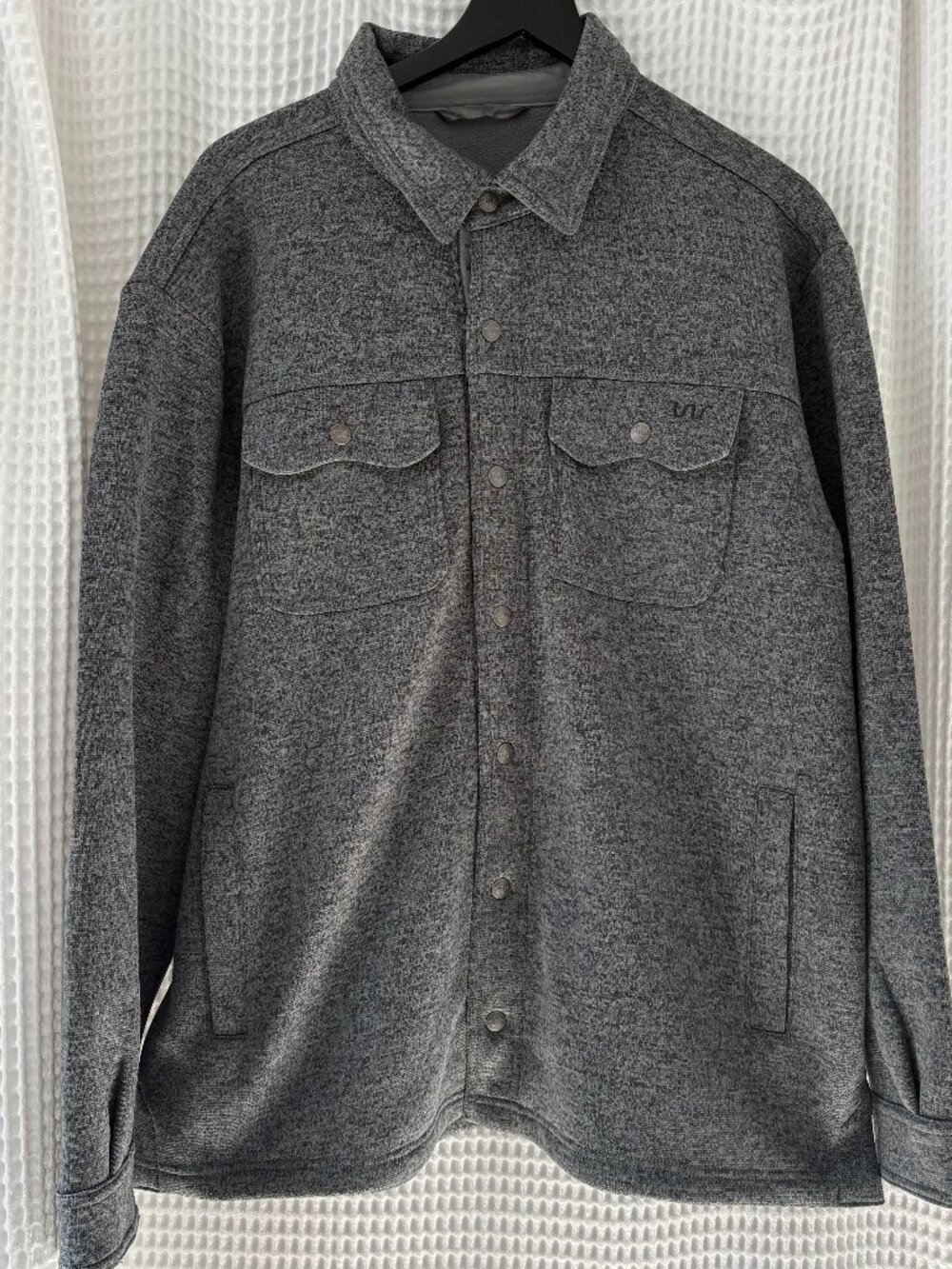 King Ranch Men's Sweater Fleece Shirt Jacket gray western cowboy size XL